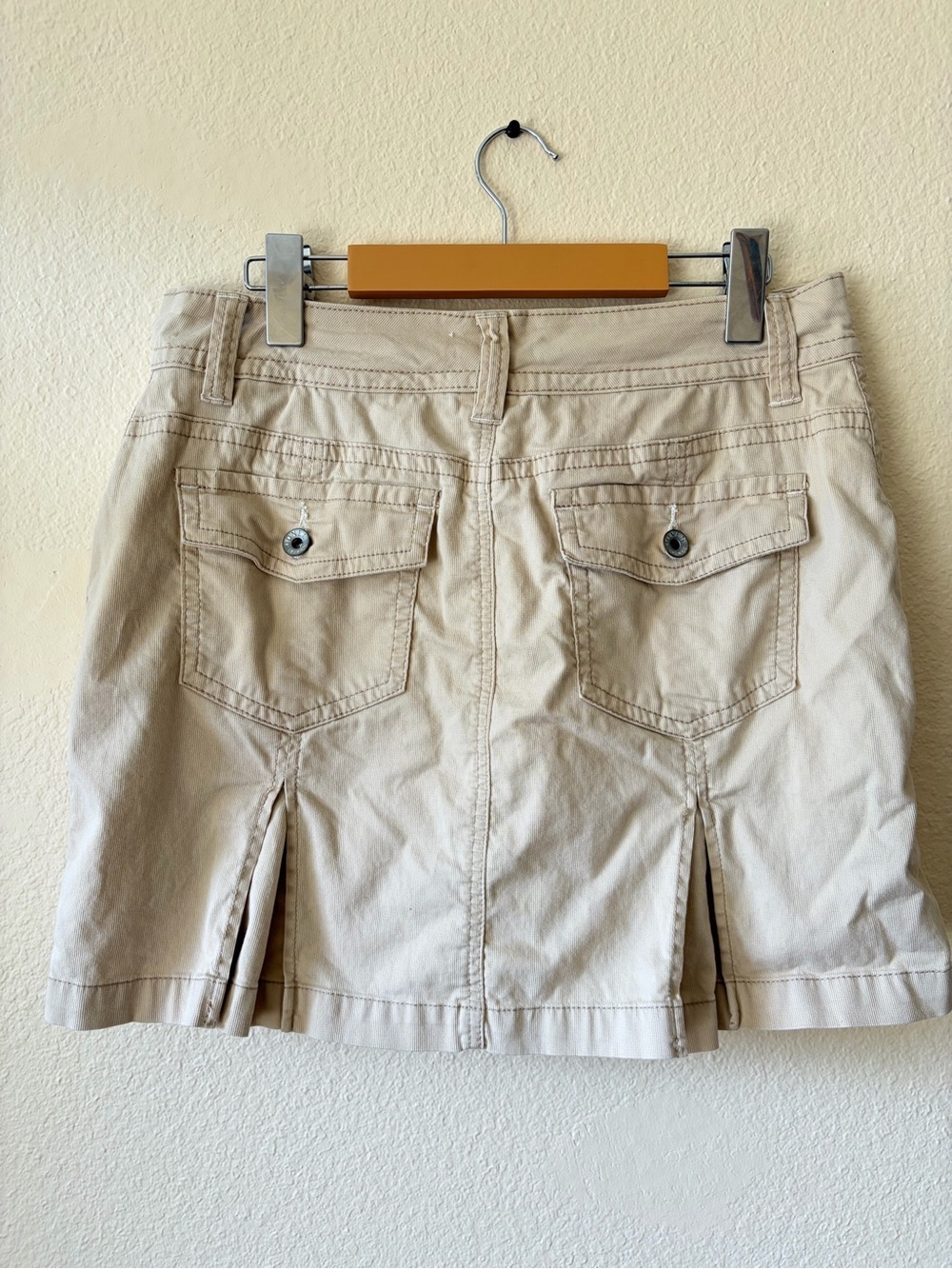 Jones & Co Beige Denim Skort Y2K Mini Skirt Built In Shorts Casual Khaki Bottoms - Picture 3 of 7